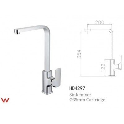 Kitchen Sink Mixer Square Series HD4297